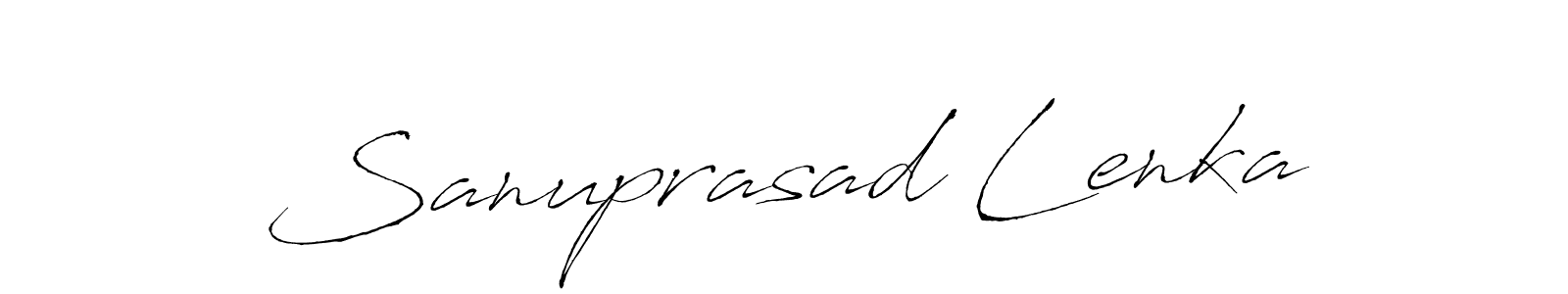 This is the best signature style for the Sanuprasad Lenka name. Also you like these signature font (Antro_Vectra). Mix name signature. Sanuprasad Lenka signature style 6 images and pictures png