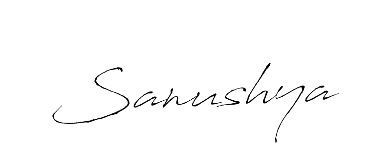 Make a beautiful signature design for name Sanushya. With this signature (Antro_Vectra) style, you can create a handwritten signature for free. Sanushya signature style 6 images and pictures png