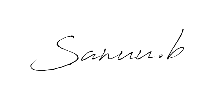 The best way (Antro_Vectra) to make a short signature is to pick only two or three words in your name. The name Sanuu.b include a total of six letters. For converting this name. Sanuu.b signature style 6 images and pictures png