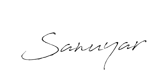 Use a signature maker to create a handwritten signature online. With this signature software, you can design (Antro_Vectra) your own signature for name Sanuyar. Sanuyar signature style 6 images and pictures png