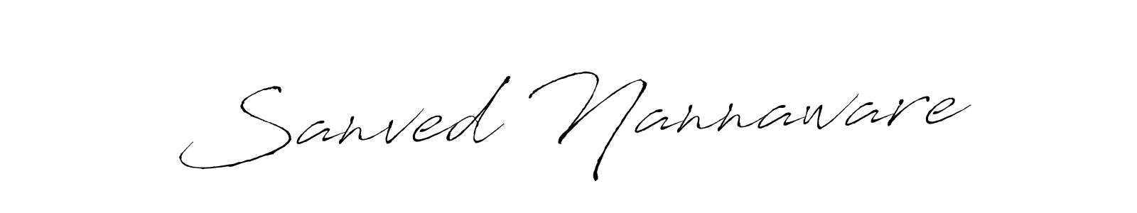 It looks lik you need a new signature style for name Sanved Nannaware. Design unique handwritten (Antro_Vectra) signature with our free signature maker in just a few clicks. Sanved Nannaware signature style 6 images and pictures png