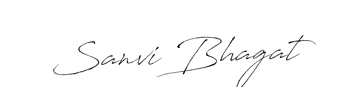 Make a beautiful signature design for name Sanvi Bhagat. With this signature (Antro_Vectra) style, you can create a handwritten signature for free. Sanvi Bhagat signature style 6 images and pictures png