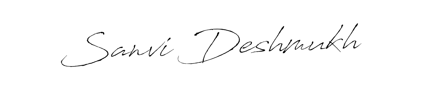 How to make Sanvi Deshmukh signature? Antro_Vectra is a professional autograph style. Create handwritten signature for Sanvi Deshmukh name. Sanvi Deshmukh signature style 6 images and pictures png