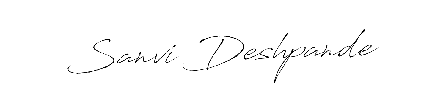 Sanvi Deshpande stylish signature style. Best Handwritten Sign (Antro_Vectra) for my name. Handwritten Signature Collection Ideas for my name Sanvi Deshpande. Sanvi Deshpande signature style 6 images and pictures png