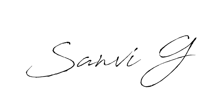 How to Draw Sanvi G signature style? Antro_Vectra is a latest design signature styles for name Sanvi G. Sanvi G signature style 6 images and pictures png
