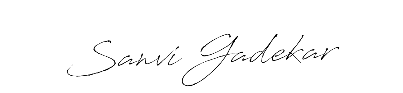 Similarly Antro_Vectra is the best handwritten signature design. Signature creator online .You can use it as an online autograph creator for name Sanvi Gadekar. Sanvi Gadekar signature style 6 images and pictures png