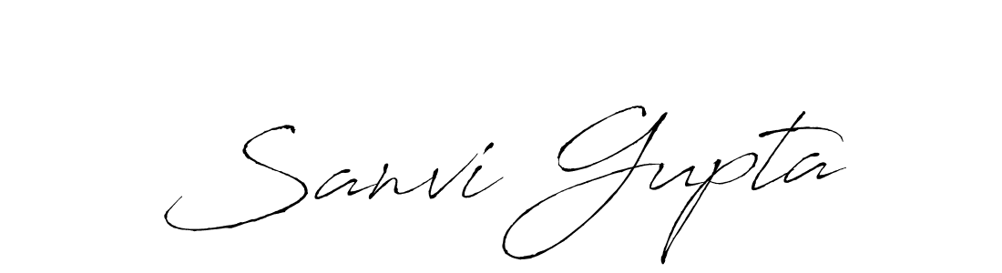 Make a beautiful signature design for name Sanvi Gupta. With this signature (Antro_Vectra) style, you can create a handwritten signature for free. Sanvi Gupta signature style 6 images and pictures png
