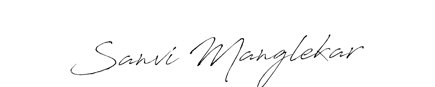 This is the best signature style for the Sanvi Manglekar name. Also you like these signature font (Antro_Vectra). Mix name signature. Sanvi Manglekar signature style 6 images and pictures png