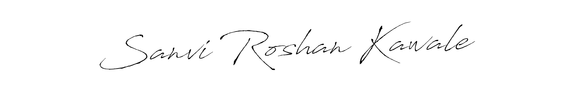 if you are searching for the best signature style for your name Sanvi Roshan Kawale. so please give up your signature search. here we have designed multiple signature styles  using Antro_Vectra. Sanvi Roshan Kawale signature style 6 images and pictures png