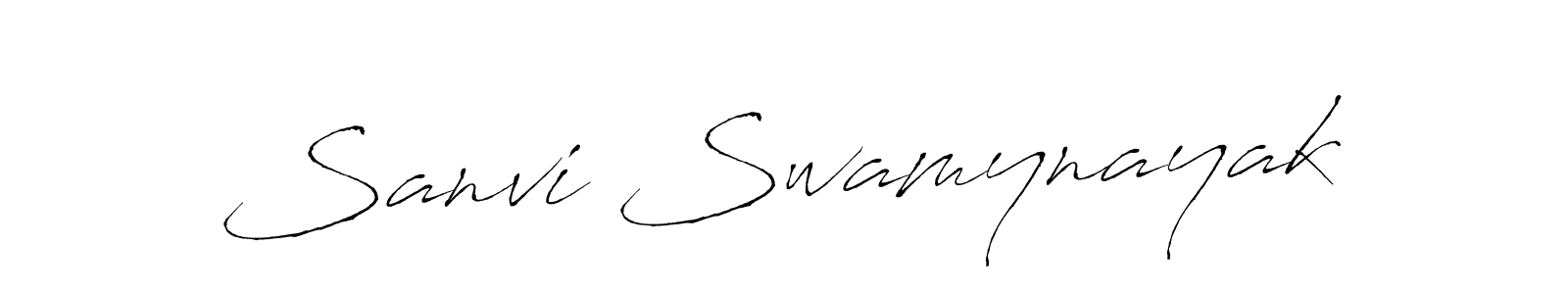 Make a beautiful signature design for name Sanvi Swamynayak. With this signature (Antro_Vectra) style, you can create a handwritten signature for free. Sanvi Swamynayak signature style 6 images and pictures png