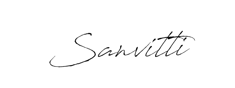 Make a beautiful signature design for name Sanvitti. With this signature (Antro_Vectra) style, you can create a handwritten signature for free. Sanvitti signature style 6 images and pictures png
