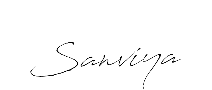 How to make Sanviya signature? Antro_Vectra is a professional autograph style. Create handwritten signature for Sanviya name. Sanviya signature style 6 images and pictures png