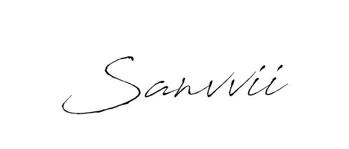 Design your own signature with our free online signature maker. With this signature software, you can create a handwritten (Antro_Vectra) signature for name Sanvvii. Sanvvii signature style 6 images and pictures png