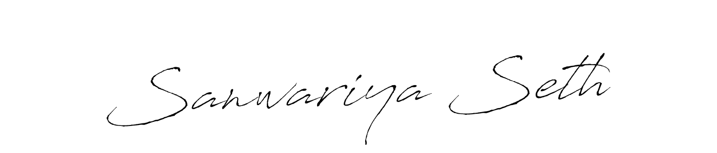 Create a beautiful signature design for name Sanwariya Seth. With this signature (Antro_Vectra) fonts, you can make a handwritten signature for free. Sanwariya Seth signature style 6 images and pictures png