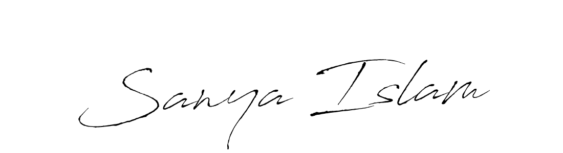 Use a signature maker to create a handwritten signature online. With this signature software, you can design (Antro_Vectra) your own signature for name Sanya Islam. Sanya Islam signature style 6 images and pictures png