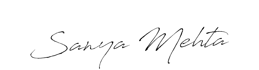 Sanya Mehta stylish signature style. Best Handwritten Sign (Antro_Vectra) for my name. Handwritten Signature Collection Ideas for my name Sanya Mehta. Sanya Mehta signature style 6 images and pictures png