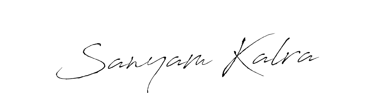 How to make Sanyam Kalra name signature. Use Antro_Vectra style for creating short signs online. This is the latest handwritten sign. Sanyam Kalra signature style 6 images and pictures png