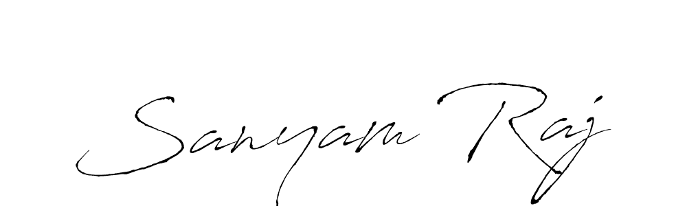 Design your own signature with our free online signature maker. With this signature software, you can create a handwritten (Antro_Vectra) signature for name Sanyam Raj. Sanyam Raj signature style 6 images and pictures png