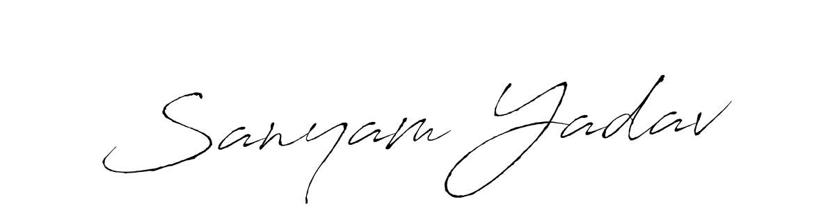 Sanyam Yadav stylish signature style. Best Handwritten Sign (Antro_Vectra) for my name. Handwritten Signature Collection Ideas for my name Sanyam Yadav. Sanyam Yadav signature style 6 images and pictures png