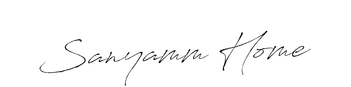 Create a beautiful signature design for name Sanyamm Home. With this signature (Antro_Vectra) fonts, you can make a handwritten signature for free. Sanyamm Home signature style 6 images and pictures png