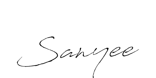 Create a beautiful signature design for name Sanyee. With this signature (Antro_Vectra) fonts, you can make a handwritten signature for free. Sanyee signature style 6 images and pictures png