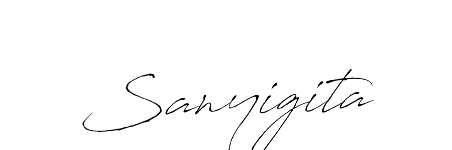 Use a signature maker to create a handwritten signature online. With this signature software, you can design (Antro_Vectra) your own signature for name Sanyigita. Sanyigita signature style 6 images and pictures png