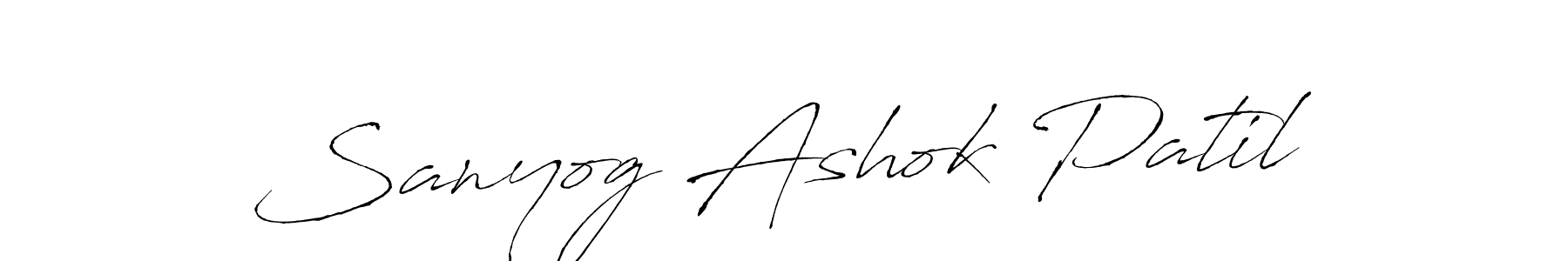 Sanyog Ashok Patil stylish signature style. Best Handwritten Sign (Antro_Vectra) for my name. Handwritten Signature Collection Ideas for my name Sanyog Ashok Patil. Sanyog Ashok Patil signature style 6 images and pictures png