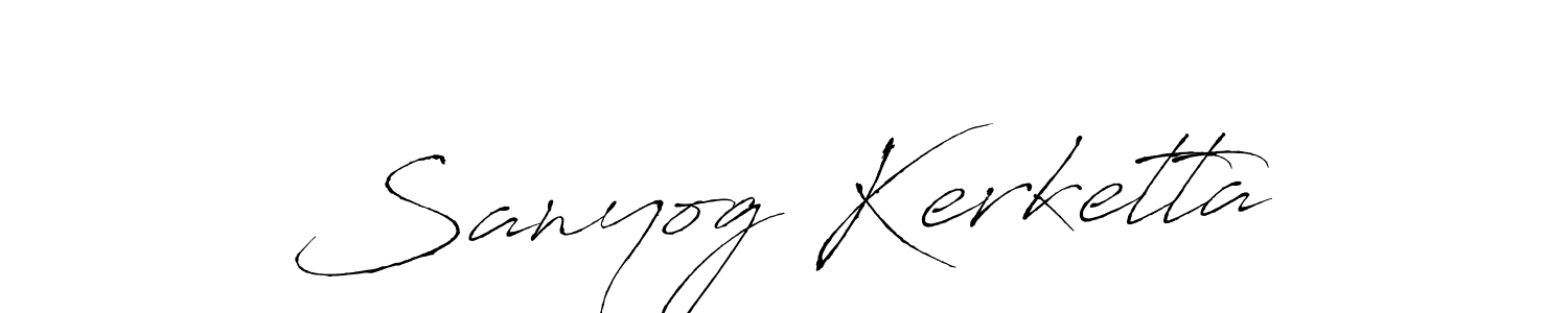 Make a beautiful signature design for name Sanyog Kerketta. With this signature (Antro_Vectra) style, you can create a handwritten signature for free. Sanyog Kerketta signature style 6 images and pictures png