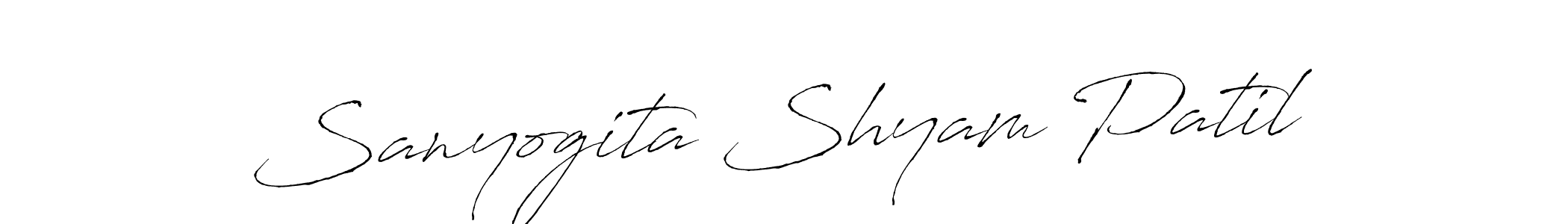 Similarly Antro_Vectra is the best handwritten signature design. Signature creator online .You can use it as an online autograph creator for name Sanyogita Shyam Patil. Sanyogita Shyam Patil signature style 6 images and pictures png