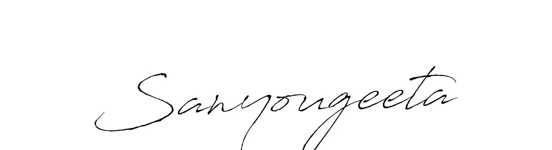 Design your own signature with our free online signature maker. With this signature software, you can create a handwritten (Antro_Vectra) signature for name Sanyougeeta. Sanyougeeta signature style 6 images and pictures png