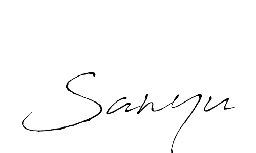 Create a beautiful signature design for name Sanyu. With this signature (Antro_Vectra) fonts, you can make a handwritten signature for free. Sanyu signature style 6 images and pictures png
