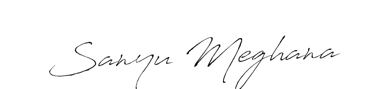 You can use this online signature creator to create a handwritten signature for the name Sanyu Meghana. This is the best online autograph maker. Sanyu Meghana signature style 6 images and pictures png