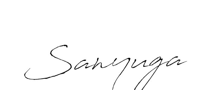 How to make Sanyuga signature? Antro_Vectra is a professional autograph style. Create handwritten signature for Sanyuga name. Sanyuga signature style 6 images and pictures png