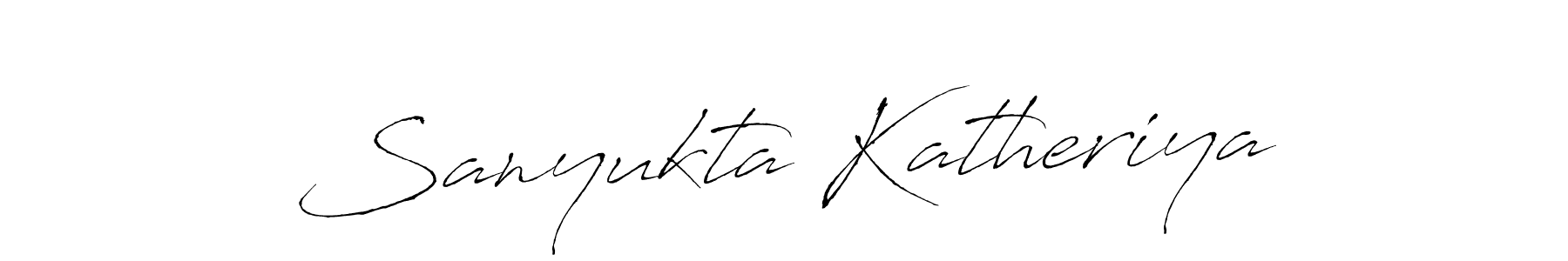 Antro_Vectra is a professional signature style that is perfect for those who want to add a touch of class to their signature. It is also a great choice for those who want to make their signature more unique. Get Sanyukta Katheriya name to fancy signature for free. Sanyukta Katheriya signature style 6 images and pictures png