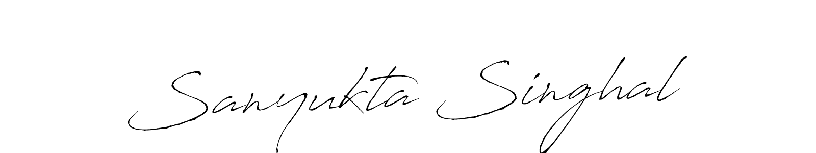 The best way (Antro_Vectra) to make a short signature is to pick only two or three words in your name. The name Sanyukta Singhal include a total of six letters. For converting this name. Sanyukta Singhal signature style 6 images and pictures png