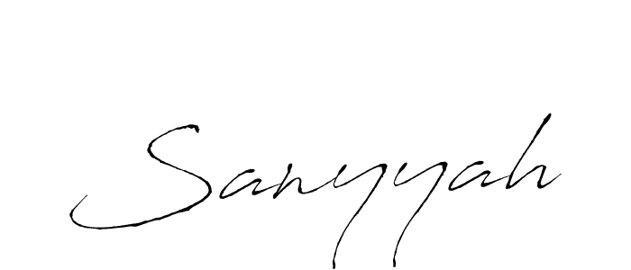 How to make Sanyyah name signature. Use Antro_Vectra style for creating short signs online. This is the latest handwritten sign. Sanyyah signature style 6 images and pictures png