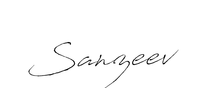 How to make Sanzeev signature? Antro_Vectra is a professional autograph style. Create handwritten signature for Sanzeev name. Sanzeev signature style 6 images and pictures png