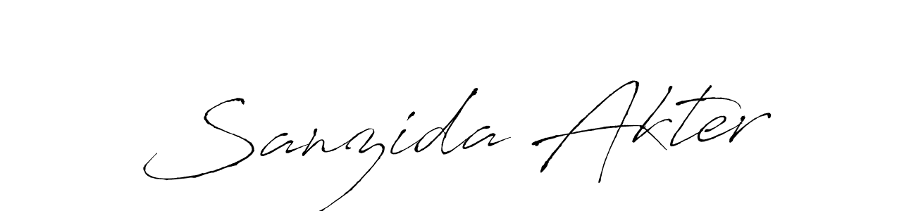 Design your own signature with our free online signature maker. With this signature software, you can create a handwritten (Antro_Vectra) signature for name Sanzida Akter. Sanzida Akter signature style 6 images and pictures png