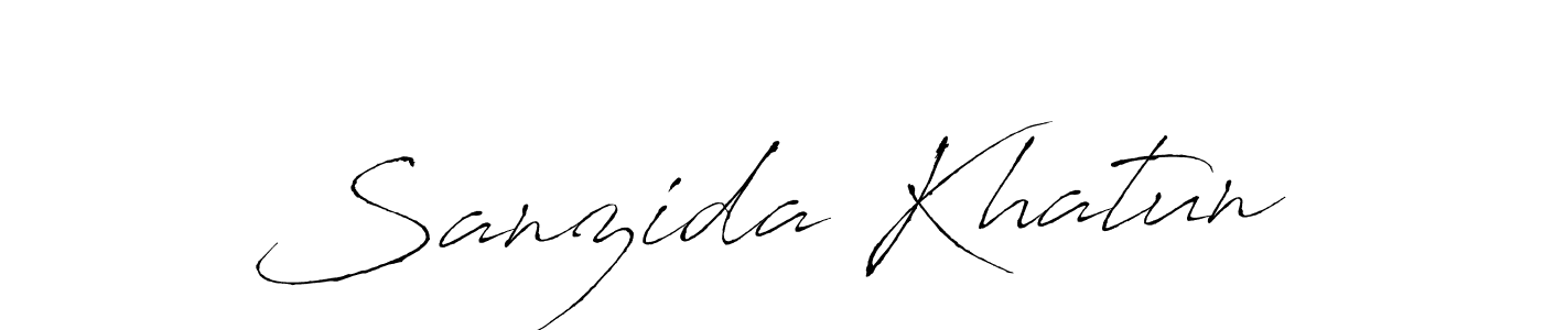 How to make Sanzida Khatun name signature. Use Antro_Vectra style for creating short signs online. This is the latest handwritten sign. Sanzida Khatun signature style 6 images and pictures png