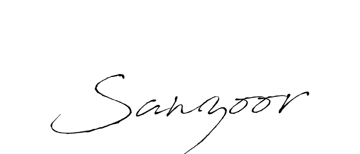 Make a beautiful signature design for name Sanzoor. With this signature (Antro_Vectra) style, you can create a handwritten signature for free. Sanzoor signature style 6 images and pictures png