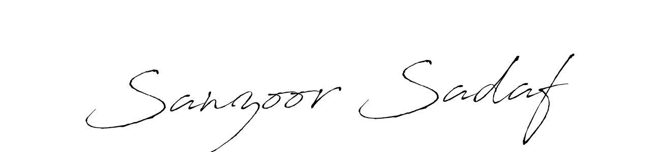 Use a signature maker to create a handwritten signature online. With this signature software, you can design (Antro_Vectra) your own signature for name Sanzoor Sadaf. Sanzoor Sadaf signature style 6 images and pictures png