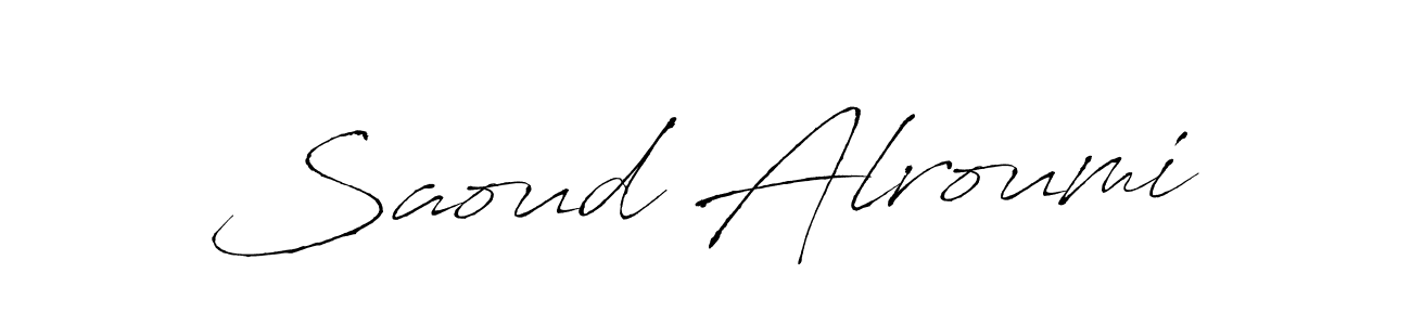 You should practise on your own different ways (Antro_Vectra) to write your name (Saoud Alroumi) in signature. don't let someone else do it for you. Saoud Alroumi signature style 6 images and pictures png