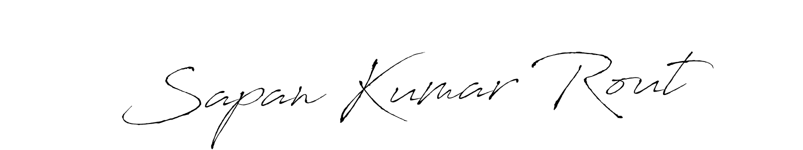 How to make Sapan Kumar Rout name signature. Use Antro_Vectra style for creating short signs online. This is the latest handwritten sign. Sapan Kumar Rout signature style 6 images and pictures png