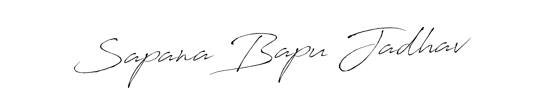 Antro_Vectra is a professional signature style that is perfect for those who want to add a touch of class to their signature. It is also a great choice for those who want to make their signature more unique. Get Sapana Bapu Jadhav name to fancy signature for free. Sapana Bapu Jadhav signature style 6 images and pictures png