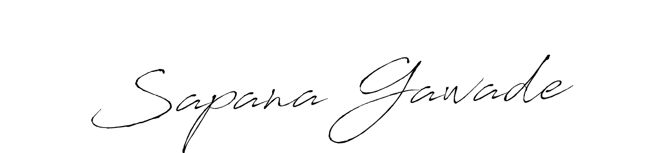 How to make Sapana Gawade name signature. Use Antro_Vectra style for creating short signs online. This is the latest handwritten sign. Sapana Gawade signature style 6 images and pictures png