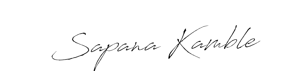 Make a beautiful signature design for name Sapana Kamble. With this signature (Antro_Vectra) style, you can create a handwritten signature for free. Sapana Kamble signature style 6 images and pictures png