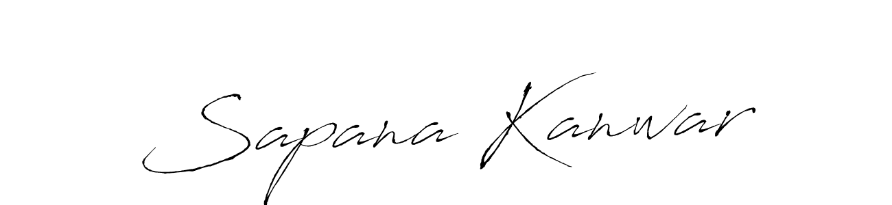 Make a beautiful signature design for name Sapana Kanwar. With this signature (Antro_Vectra) style, you can create a handwritten signature for free. Sapana Kanwar signature style 6 images and pictures png