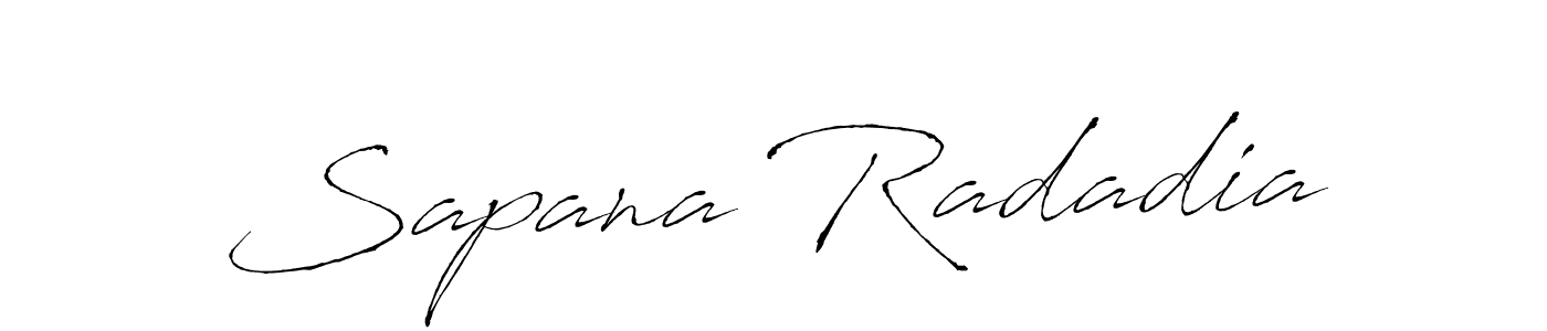 How to make Sapana Radadia signature? Antro_Vectra is a professional autograph style. Create handwritten signature for Sapana Radadia name. Sapana Radadia signature style 6 images and pictures png