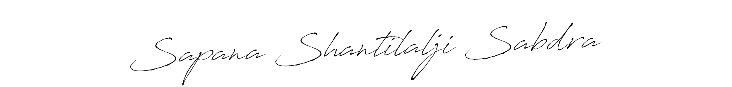 How to make Sapana Shantilalji Sabdra signature? Antro_Vectra is a professional autograph style. Create handwritten signature for Sapana Shantilalji Sabdra name. Sapana Shantilalji Sabdra signature style 6 images and pictures png