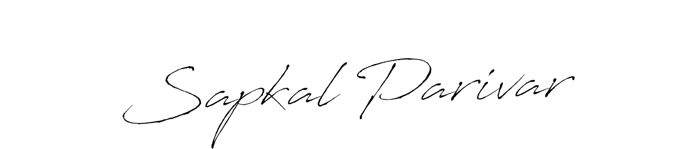 Sapkal Parivar stylish signature style. Best Handwritten Sign (Antro_Vectra) for my name. Handwritten Signature Collection Ideas for my name Sapkal Parivar. Sapkal Parivar signature style 6 images and pictures png